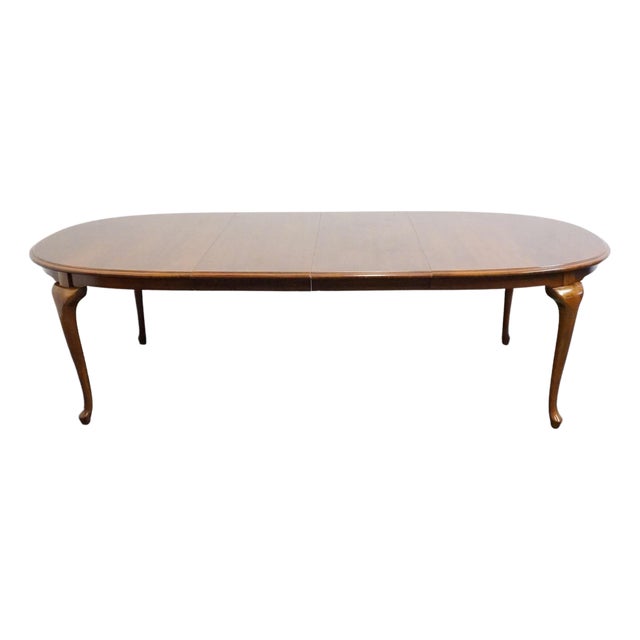 Bernhardt Furniture Solid Cherry Traditional Style 102" Oval Dining Table 125-203 For Sale