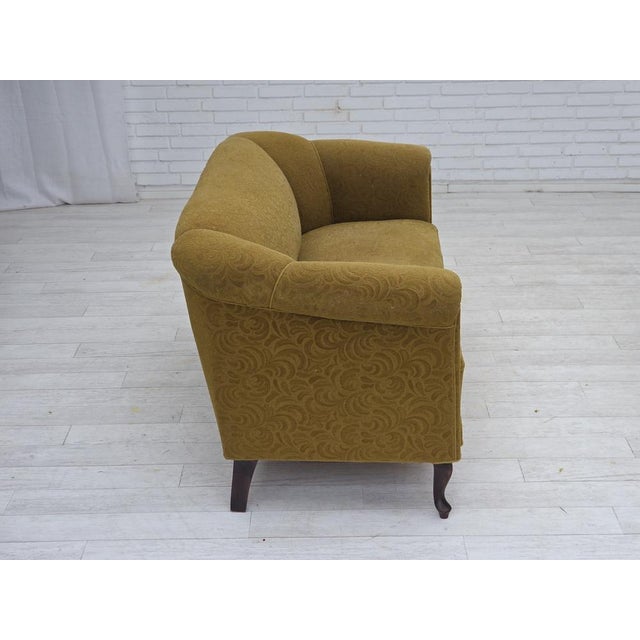 1950s Danish 2-Seater Sofa in Green Wool, 1950s For Sale - Image 5 of 18