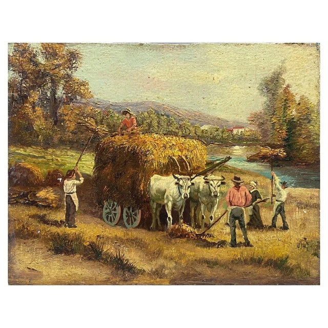 Scena Campestre - Posillipo School - Oil on Board For Sale - Image 10 of 10