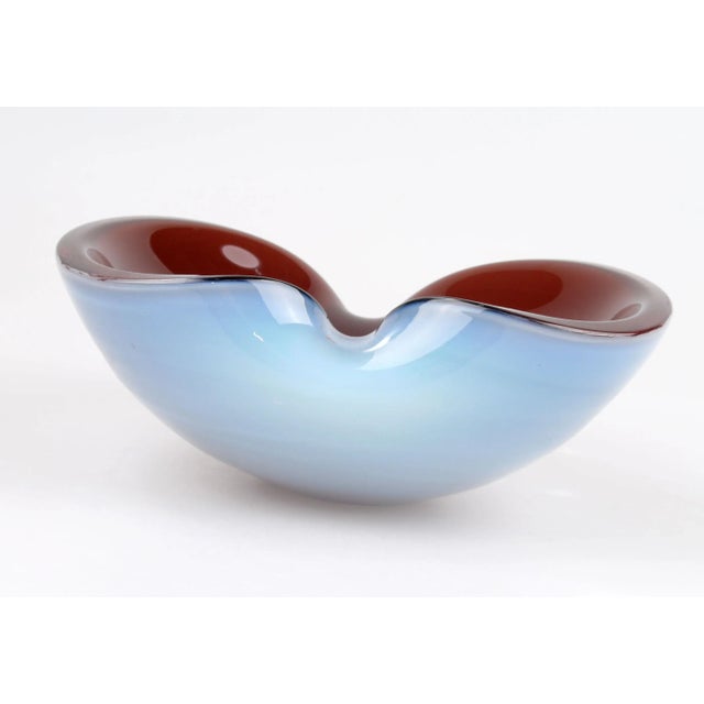 1980s Hand Blown Blue and Purple Murano Bowl For Sale In Miami - Image 6 of 9