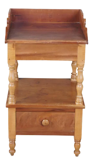 Mid 20th Century Early American Maple & Cherry Two Tier Side Table