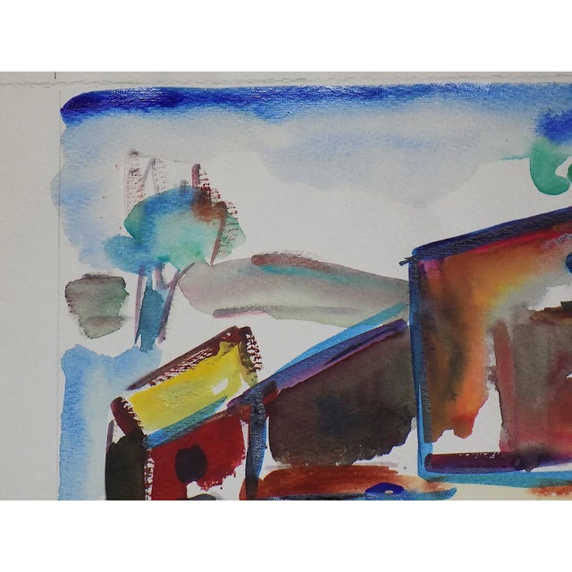 Helen Malta (American, 1912 – 1975) Untitled abstract cityscape, circa 1940 Watercolor on paper Signed to the lower right...