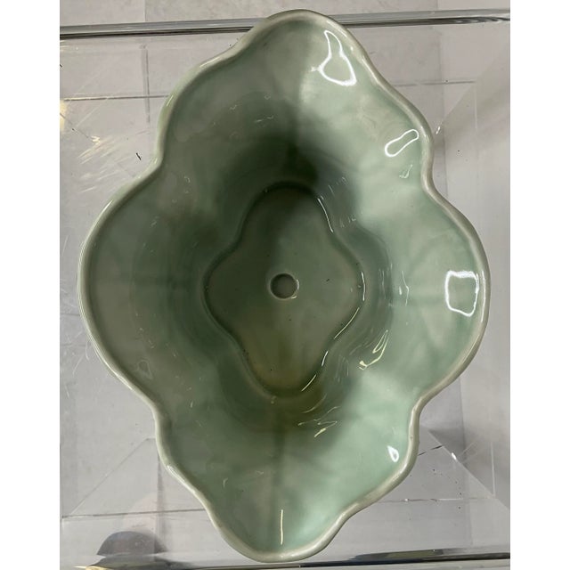 Celadon Longquan Cabbage Planter With Saucer For Sale - Image 8 of 11