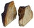 Burnt Umber Pr. Vintage Organic Wooden Bookends For Sale - Image 8 of 10