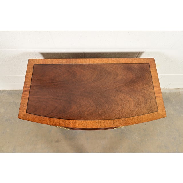 Baker Furniture Georgian Banded Mahogany Bow Front Chest of Drawers For Sale - Image 11 of 14