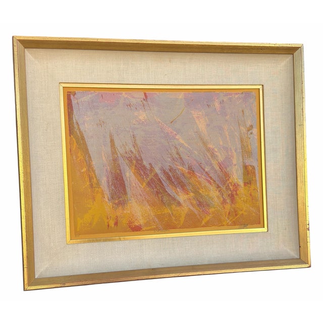 Mid-Century Modern Mid Century Modern Abstract Landscape Painting For Sale - Image 3 of 8