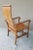 Early 1900s Antique Mission Arts & Crafts Craftsman Quarter Sawn Oak Tall Back Resting Chair For Sale - Image 4 of 12