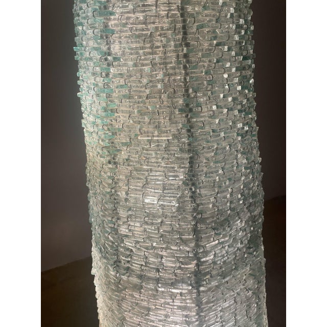 1970s Pyramidal Glass Floor Lamp by Eric Debras, France, 1970s For Sale - Image 5 of 10