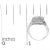 Early 21st Century .925 Sterling Silver 1/2 Cttw Round-Cut Diamond Cluster Cushion Ring (I-J , I1-I2) - Size 6 For Sale - Image 5 of 5