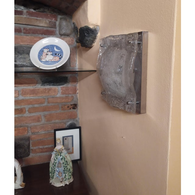 1970s Murano Wall Light attributed to Av Mazzega, 1970s For Sale - Image 5 of 8