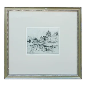 Late 19th Century Normandy French Market Engraving by Charles John Watson
