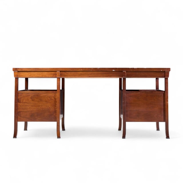 Bill Sofield for Baker Furniture Bridger Walnut Library Desk For Sale - Image 9 of 11