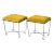 Aronde Black Lacquered Feet and Gold Velvet Benches by Facto Atelier Paris For Sale