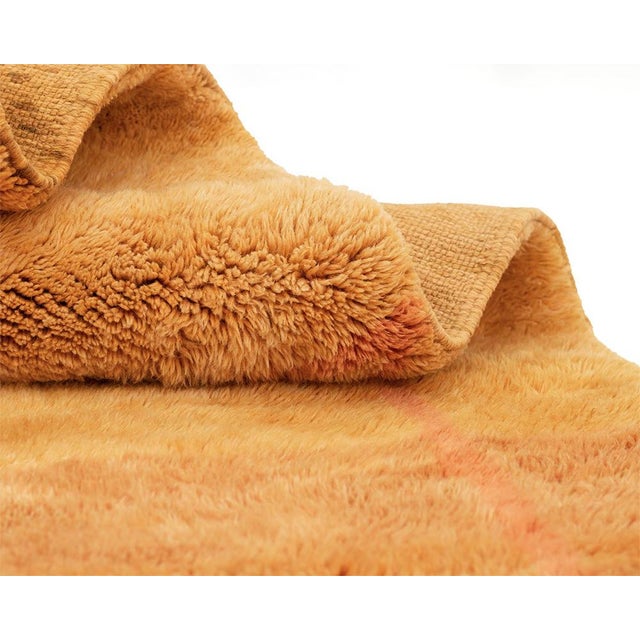 Oversize Ombre Gradient Hand-Knotted Moroccan Wool Rug | 14'2" X 10'1" | One of a Kind For Sale - Image 9 of 10