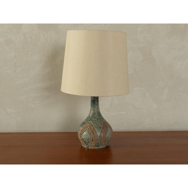Ceramic Table Lamp with Decorated Ceramic Base, 1970s For Sale - Image 7 of 7
