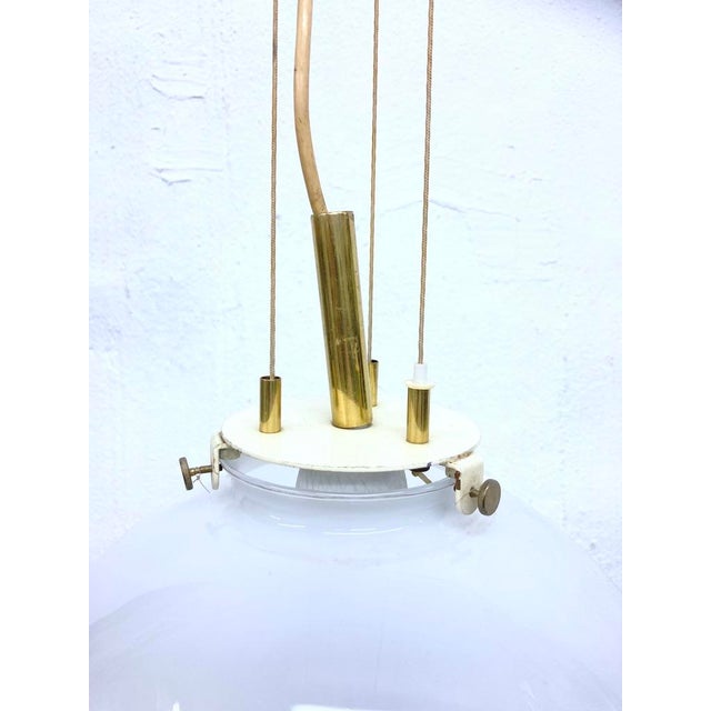 Glass Mid-Century Modern Italian Glass Globe Pendant Lamp, 1960s For Sale - Image 7 of 15