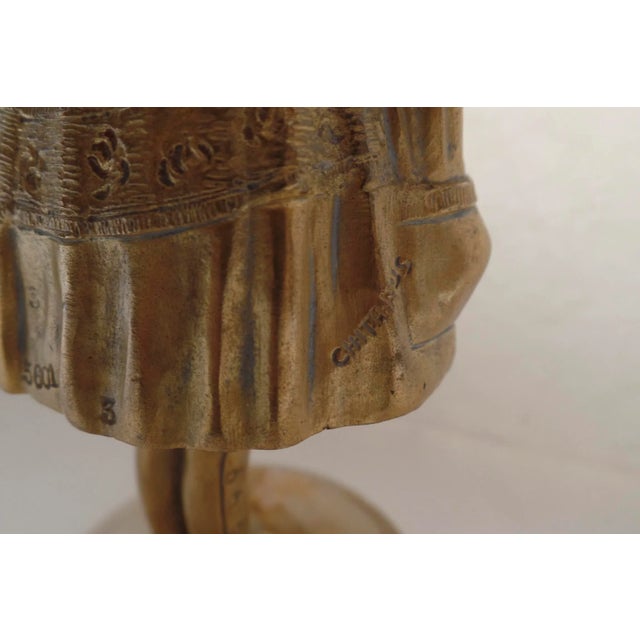 1920s 1920s Demetre Chiparus Young Girl in Hat Figurine For Sale - Image 5 of 9