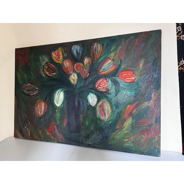 Flowers for My Mom Contemporary Original Oil Painting by Monique Nichols For Sale In New York - Image 6 of 12