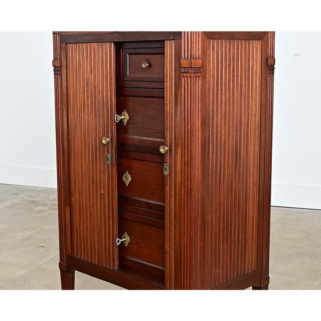 Metal French 19th Century Louis XVI Style Butlers Cabinet-Chiffoniere For Sale - Image 7 of 12
