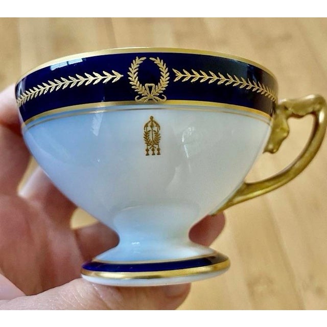 Ceramic 1930s Art Deco Rosenthal Porcelain Demitasse Cups & Saucers Set for 12 For Sale - Image 7 of 12