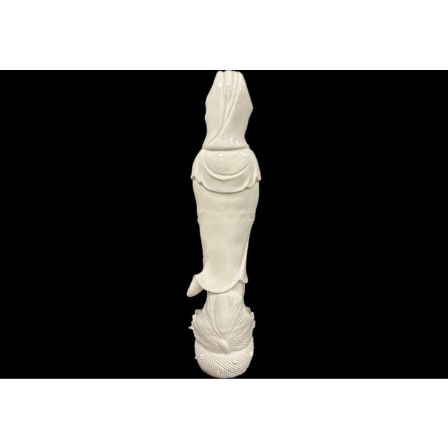 Chinese Chinese Blanc-De-Chine Porcelain Figure of Guanyin For Sale - Image 3 of 11