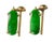Vintage 14k Gold and Jadeite Drop Earrings For Sale In Tampa - Image 6 of 6