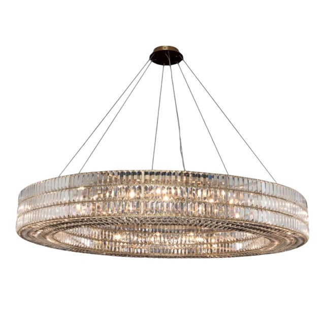 Collection Orione Chandelier in Metal and Crystal by Jago For Sale