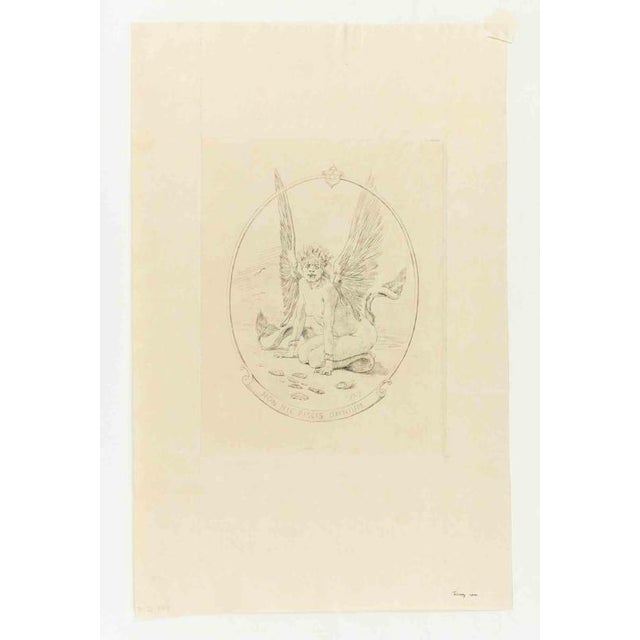 Etching and drypoint on Japan paper. Image dimension 23.5x15 cm. Monogrammed and date in the plate. Hand titled in ink....