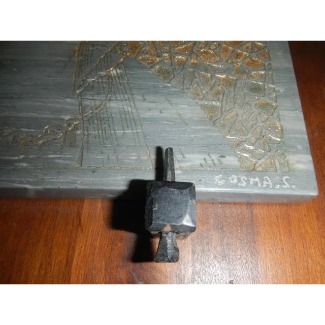 Madonna Sculpture in Marble, 1970s For Sale - Image 11 of 13