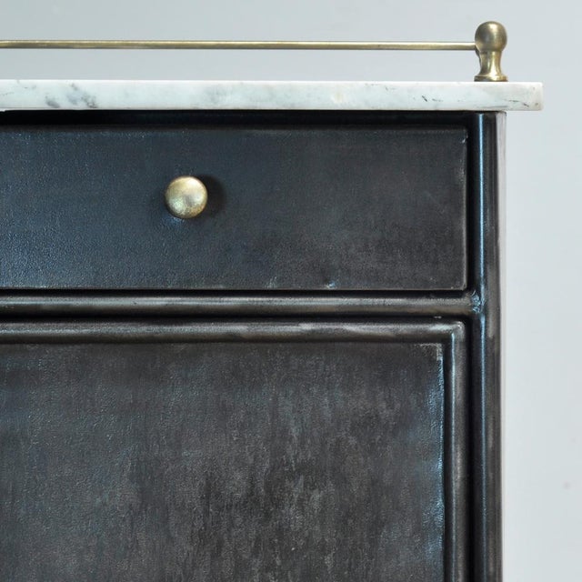Metal Iron Bedside Table, 1920s For Sale - Image 7 of 11