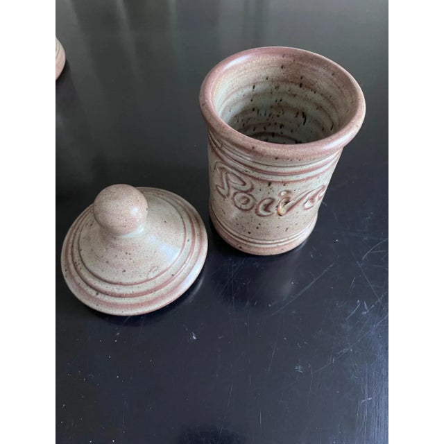 Ceramic Vallauris Ceramic Pots with Lids, Set of 3 For Sale - Image 7 of 11