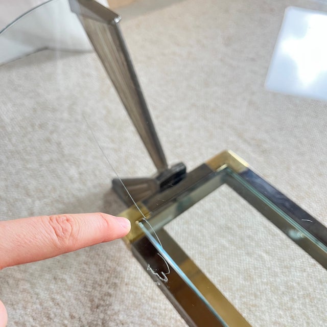 Vintage Italian Coffee Table in Glass, 1970s For Sale - Image 11 of 18