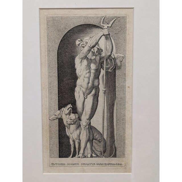 1500s "Pluto (After Il Rosso)" Engraving by Gian Jacopo Caraglio For Sale - Image 4 of 7