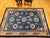 Early 20th Century Vintage Art Deco Chinese Rug, Handwoven Wool Pile, Floral Design, Blue, 6' x 8' For Sale - Image 5 of 14