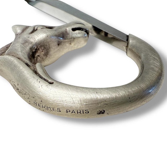 Scissors with Horse Heads in Silver Sheet from Hermès, France, 1970s For Sale - Image 3 of 18