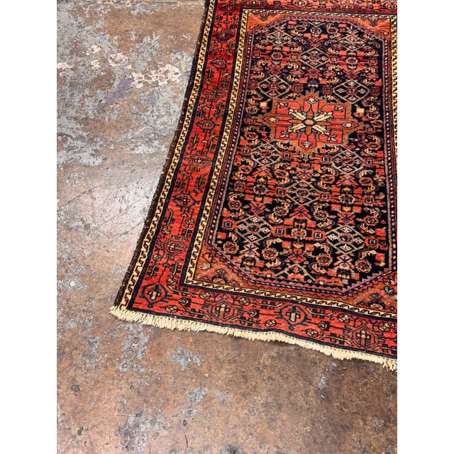 3 Ft 1 in × 4 Ft 4 in Persian Hand-Knotted Wool Accent Rug, Vintage For Sale - Image 11 of 12