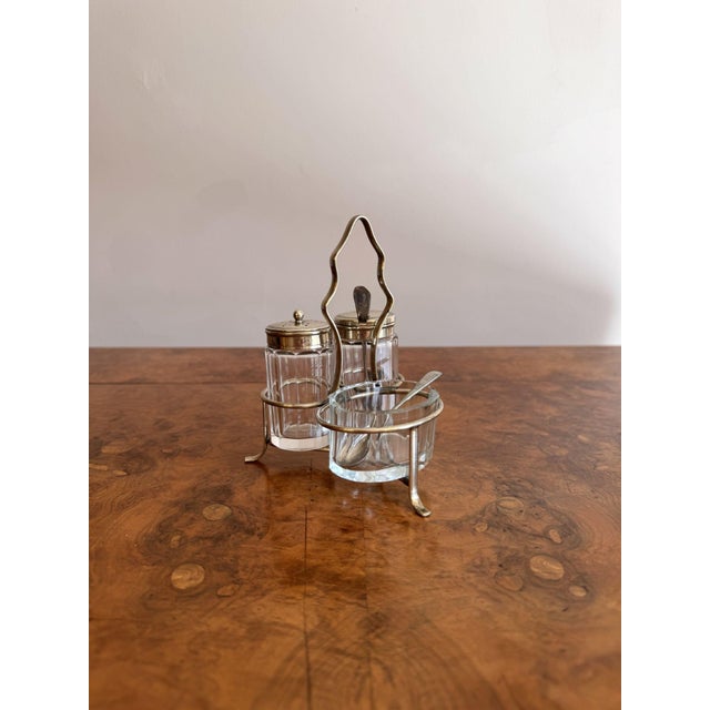 1900 - 1909 Antique Edwardian Cruet Set, 1900, Set of 6 For Sale - Image 5 of 5