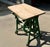 Metal Industrial Garden Table in Cast-Iron with Pine Top, 1900 For Sale - Image 7 of 9