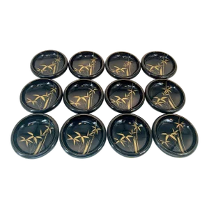 Set of 12 Vintage Japanese Laquer Bowls