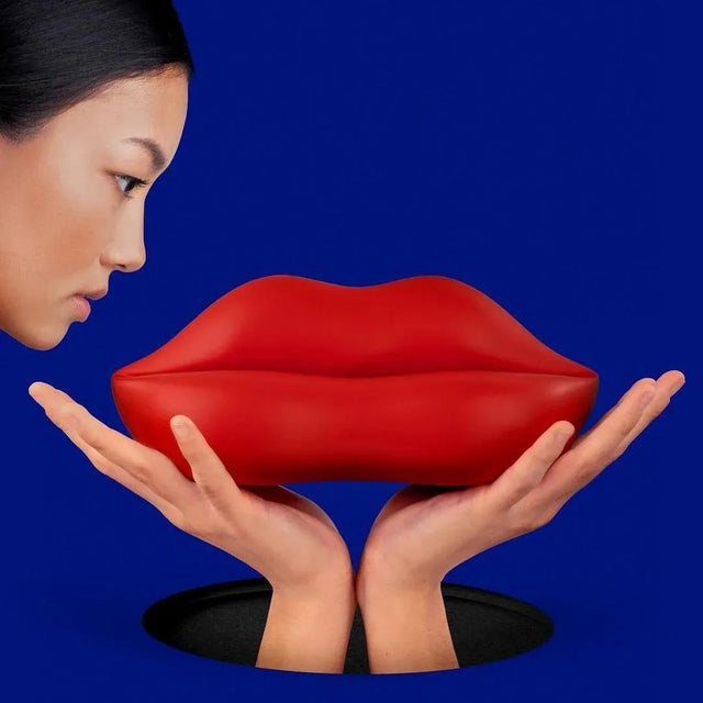 Studio 65 Gufram Guframini Bocca Lips Miniature Sofa Couch 1:8 Object Collectible by Studio 65 Gufram Made in Italy For Sale - Image 4 of 15