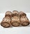 Vintage Woven Rattan Glass Holders With Coaster Bases and Matching Tray, Set of 6 For Sale In Louisville - Image 6 of 9