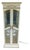 Hekman French Country Style Alabaster Lime Green Lighted Curio Cabinet For Sale