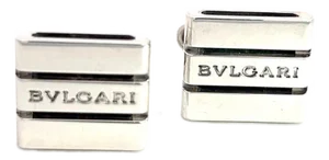 Late 20th Century Bvlgari Bulgari Estate Cufflinks Sterling Silver, A Pair