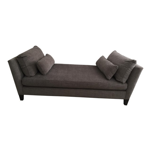Crate and Barrel Marlowe Rich Grey Daybed Chairish
