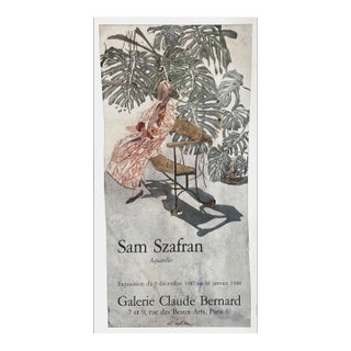 1987 Sam Szafran Claude Bernard Gallery Poster For Sale