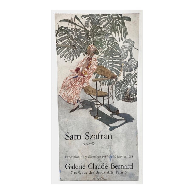 1987 Sam Szafran Claude Bernard Gallery Poster For Sale