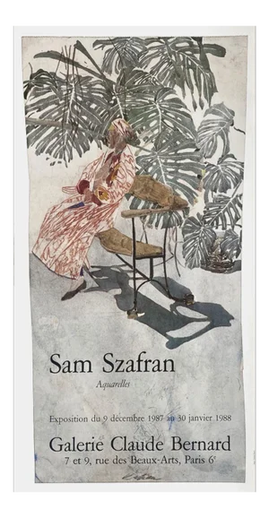 1987 Sam Szafran Claude Bernard Gallery Poster