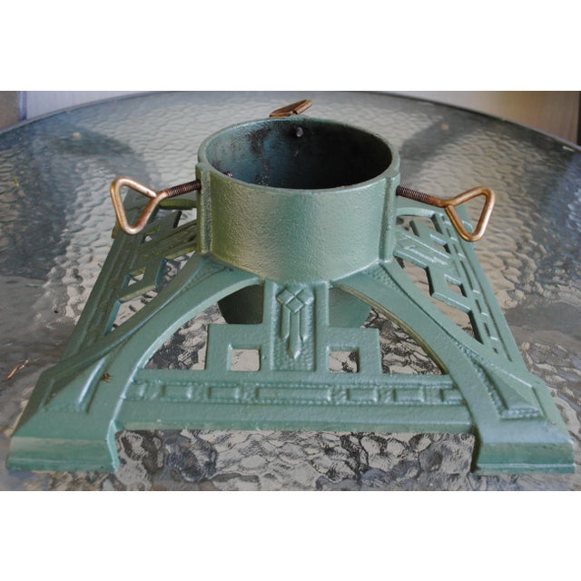 Art Deco Style Cast Iron Christmas Tree Stand For Sale - Image 6 of 6