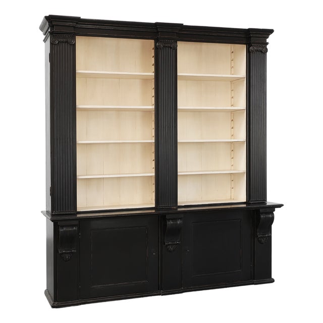 Tall Black MDF Library Cabinet, United Kingdom, 1990s For Sale