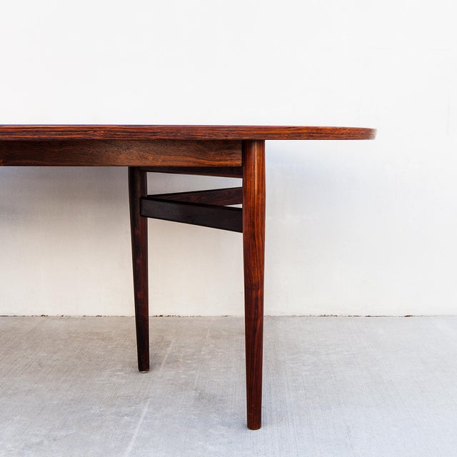 Wood Vintage Arne Vodder Danish Modern Rosewood Extension Dining Table, Model 212 For Sale - Image 7 of 16
